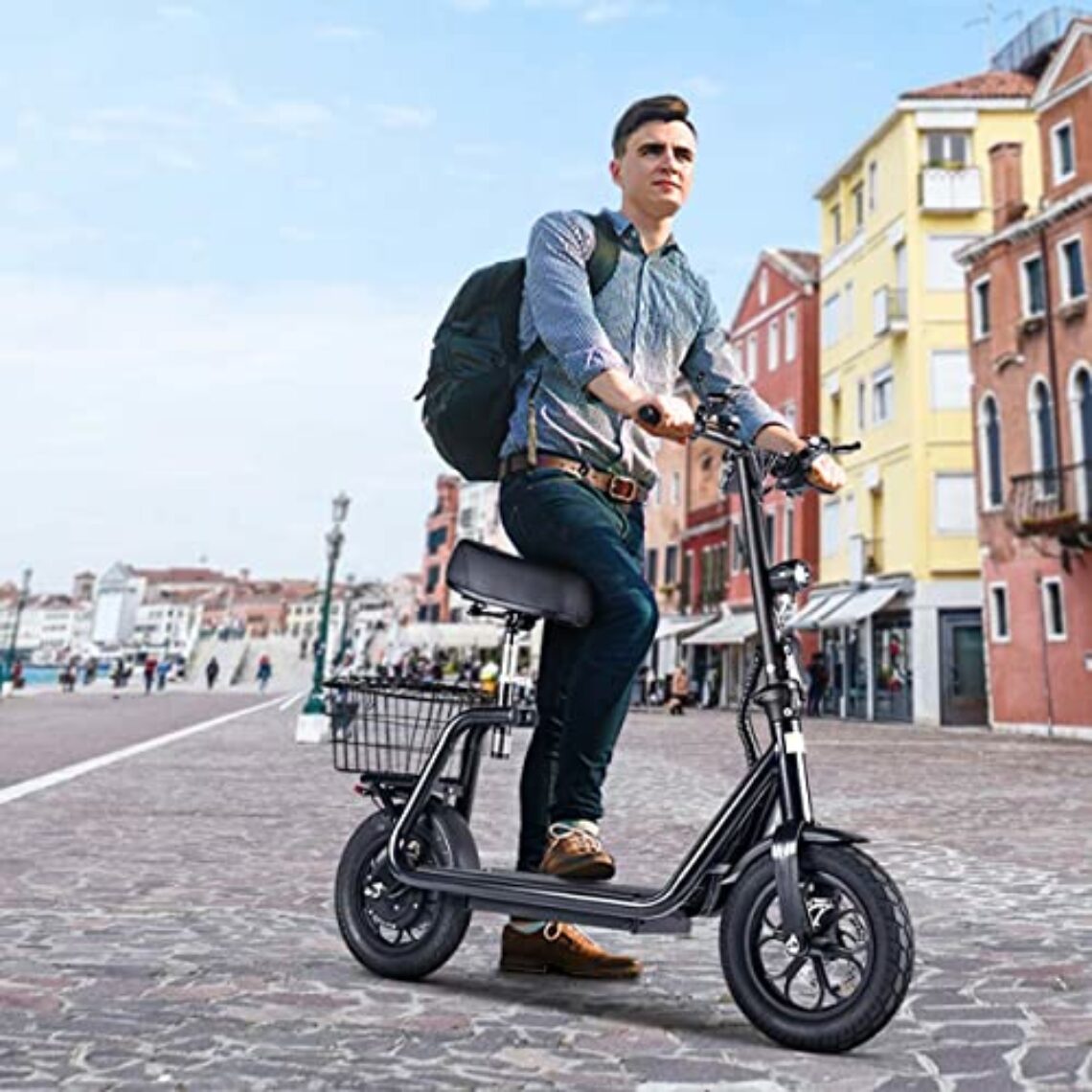 Elektro Scooter Tragkraft Bis 150 Kg Mit Sitz ️E Scooter Elektroroller Erwachsene E Roller 48V 11AH Elektro Roller