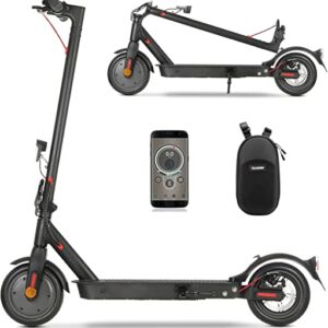 E Scooter mit Straßenzulassung, ABE Elektroroller Belastung bis 120kg, 30 km Reichweite, LED, 20km/h, 350W Motor, 8,5 Zoll Wabenreifen,Duales…