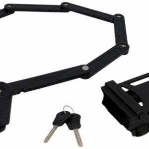 FISCHER Fahrrad Faltschloss »Faltschloss 110cm XL mit Halter« (3-tlg)