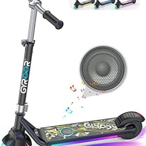 Gyroor Elektroroller H30 Pro mit Bluetooth-Lautsprecher, 150W Motor, 5,5 Zoll Rad, Elektro Scooter für Kinder ab 6–12 Jahren, max 12km/h, 3…