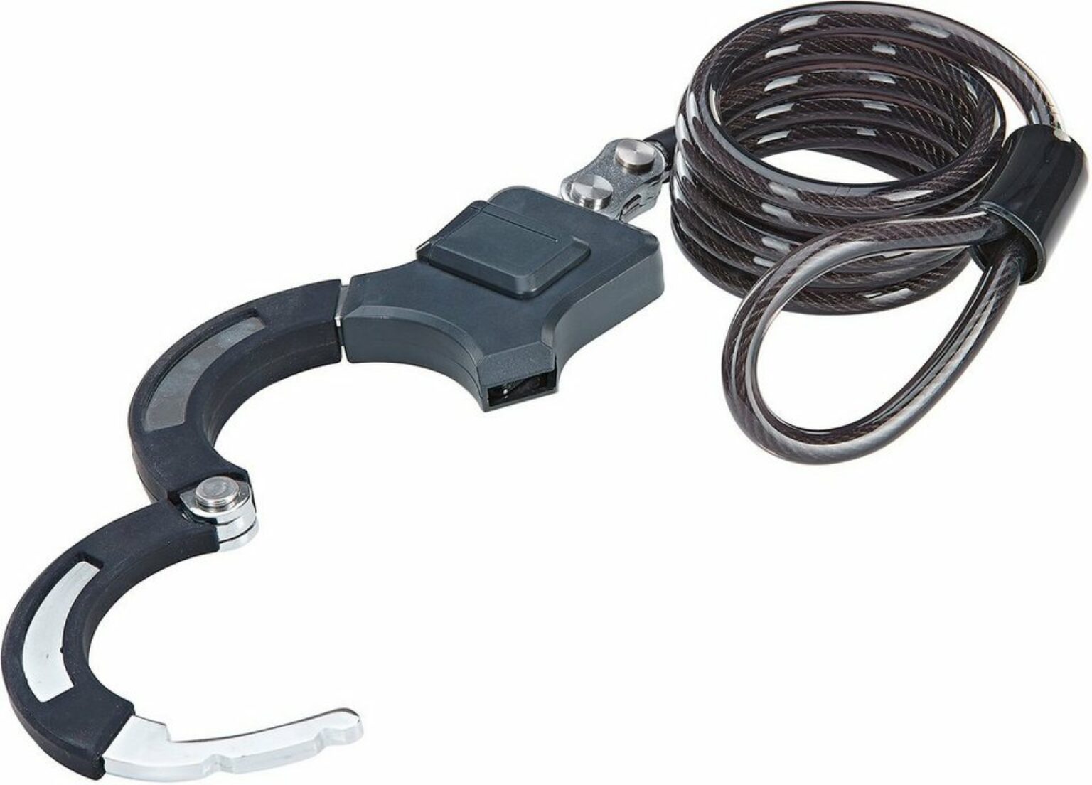Antivol Vélo Spirale Fischer 180cm Ø8mm Avec Support Cadre - 2 Clés Incluses