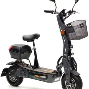 Forca E-Scooter »Evoking 45 km/h Safety Plus«, 45 km/h, 50 km, inkl. Blinker + Gepäck-Case + Lithium-Akku