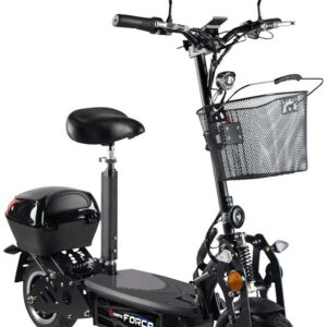 Forca E-Scooter »Camper Basic 20 km/h Safety mit Nabenmotor«, 20 km/h, 25 km, inkl. Blinker + Gepäck-Case