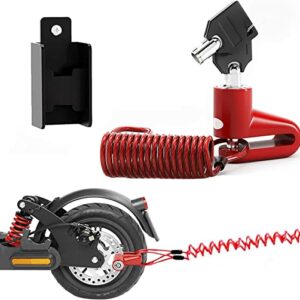 E Scooter Schloss, Elektroroller Scheibenbremsenschloss, Diebstahlsicherung Stahldraht, Für Xiaomi Mijia M365/Pro Elektroroller Motorrad Fahrrad…