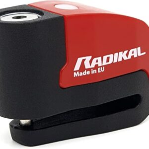 RADIKAL RK6 Bremsscheibenschloss mit Alarm Motorradschloss Fahrradschloss mit Alarm E Scooter Schloss mit Alarm 120dB Warnung Erschütterungssensor,…