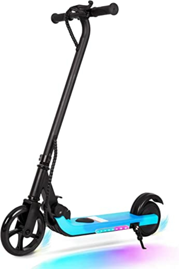 E-RIDES Elektroroller Kinder, 7 Zoll E Scooter Kinder Faltbar, leicht Klappbar E Roller Kinder mit Lange Umgebungslichter, Elektro Scooter für…