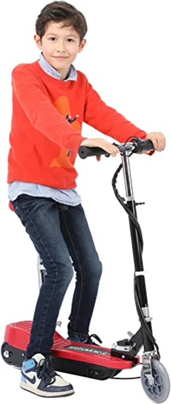 Elektroroller für Kinder Elektro Scooter mit Sitz wiederaufladbare faltbare und großen Pedalen,höhenverstellbarer Elektroroller für Kinder ab 6…