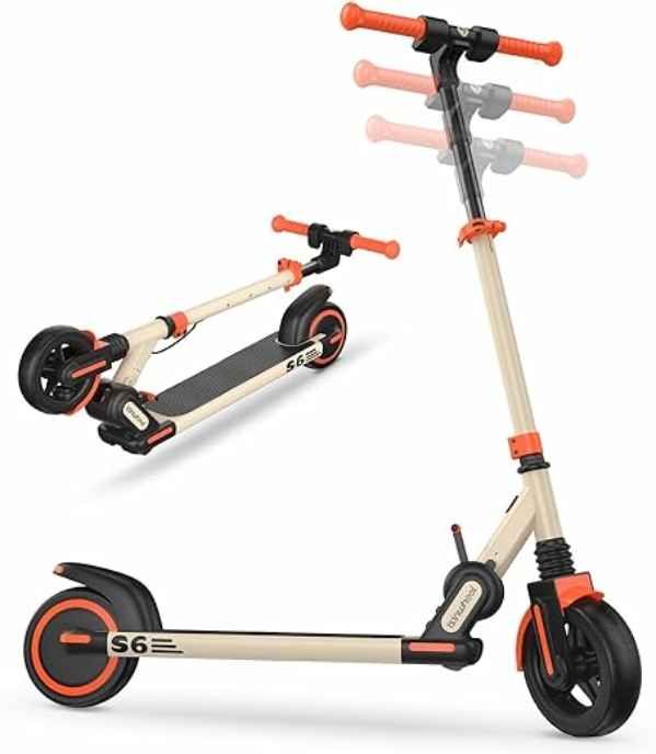 Elektroroller Kinder, e Scooter für Kinder von 6-12, 150W Motor, Maximale Reichweite 15KM, Abnehmbarer Lenker | bis 60kg | 4-Höhenverstellbar | Elektro Scooter Geschenk für…