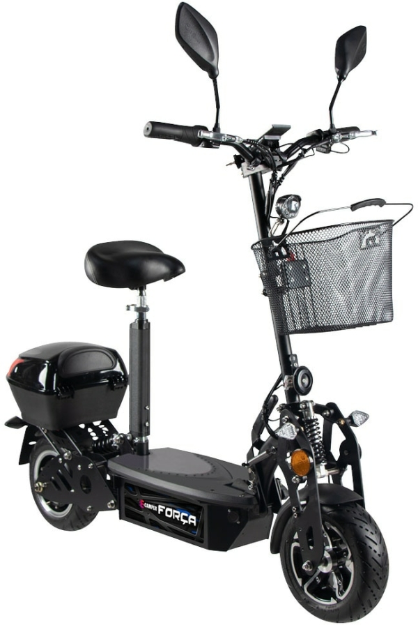 Forca E-Scooter »Camper Basic 20 km/h Safety mit Nabenmotor«, 20 km/h, 25 km, inkl. Blinker + Gepäck-Case