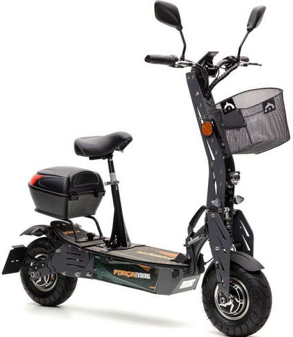 Forca E-Scooter »Evoking 20 km/h Safety Plus«, 20 km/h, inkl. Blinker + Gepäck-Case + Lithium-Akku