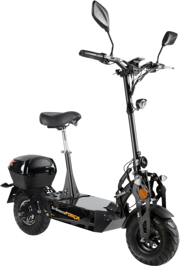 Forca E-Scooter »Speedster 45 km/h Safety Plus mit Gepäck-Case«, 45 km/h, 50 km, klappbar