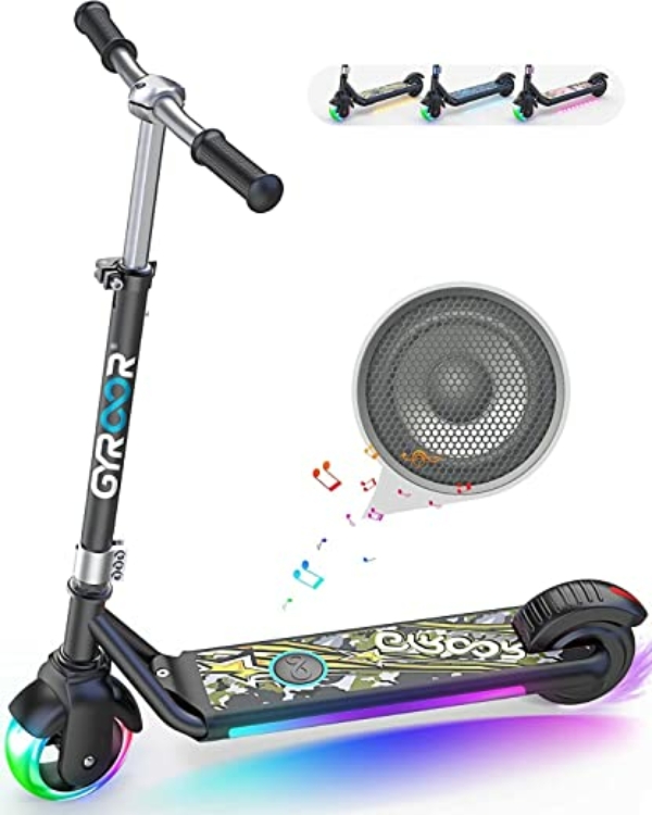 Gyroor Elektroroller H30 Pro mit Bluetooth-Lautsprecher, 150W Motor, 5,5 Zoll Rad, Elektro Scooter für Kinder ab 6–12 Jahren, max 12km/h, 3…