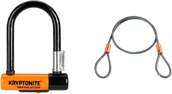 Kryptonite Evolution Mini-5 Fahrradschloss, Orange, 8 x 14 cm