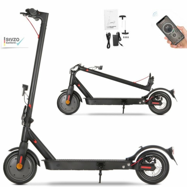 LETGOSPT E-Scooter »350W E-Scooter mit Straßenzulassung, ABE Elektroroller Last 120kg, LED«, 350,00 W, 20,00 km/h, 30 km Reichweite, 8,5“…