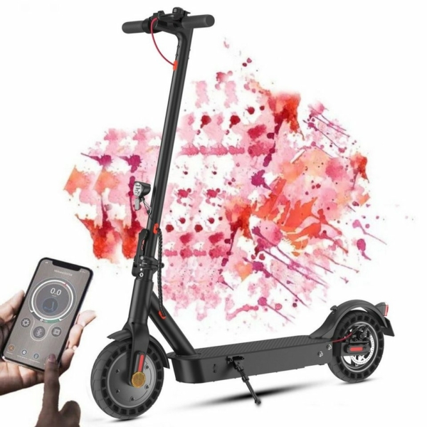 LETGOSPT E-Scooter »500W E-Scooter mit Straßenzulassung Max 40 km Reichweite Elektroroller«, 500,00 W, 20,00 km/h, Breites Trittbrett, 10 Zoll…