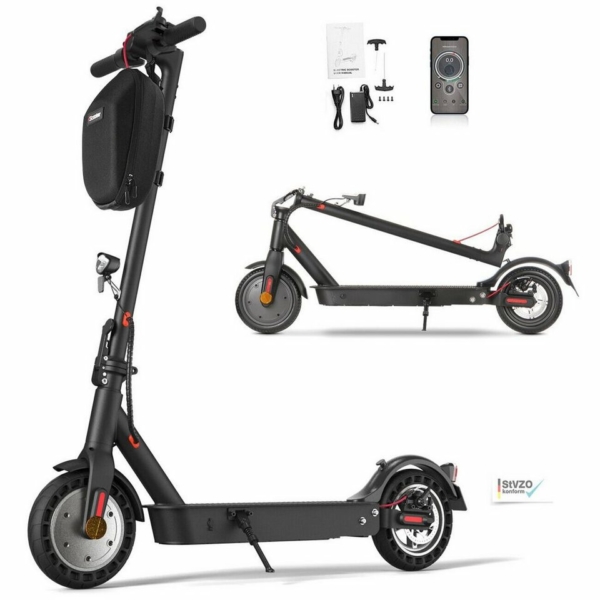 LETGOSPT E-Scooter »500W Elektroscooter E-Scooter mit Straßenzulassung 10 Zoll Wabenreifen«, 500,00 W, 20,00 km/h, Faltbar Elektroroller, 40km…