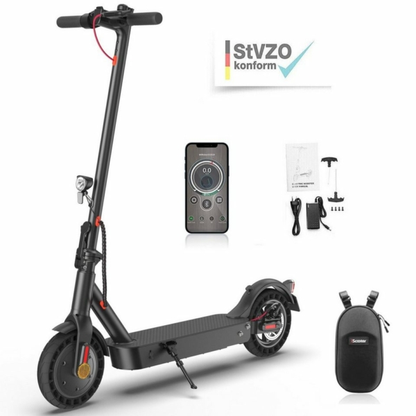 LETGOSPT E-Scooter »Elektro Scooter mit Straßenzulassung ABE 10 Zoll Wabenreifen E-Scooter«, 500,00 W, 20,00 km/h, 40km Reichweite Faltbarer…