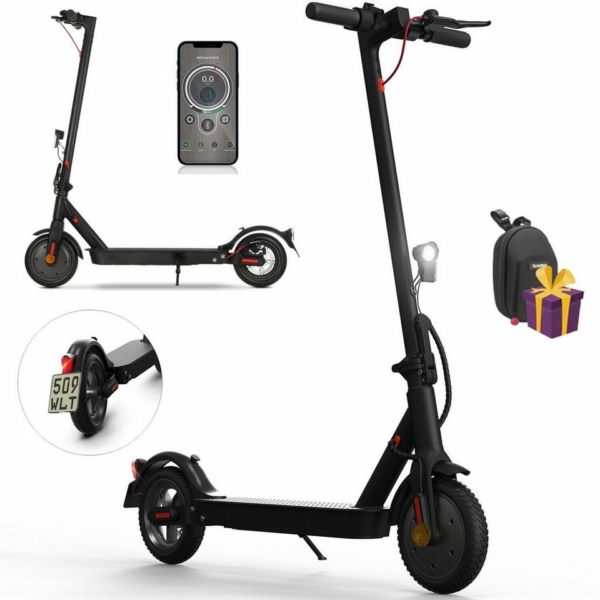 LOVONLIVE E-Scooter »350W Elektroscooter E-Scooter schwarz mit bis 25km Reichweite abe«, 20,00 km/h, mit straßenzulassung