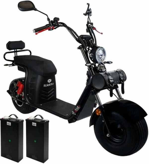Rolektro E-Motorroller »E-Cruiser 45 Lithium, Schwarz, 2x 60V-20Ah Akku, 1500 Watt«, 45 km/h