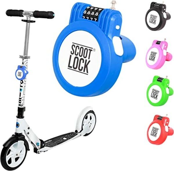 SCOOT LOCK Tragbares Kombinationsschloss für Roller und Fahrrad, neues verstärktes Fahrradschloss, Micro Trunki, Segway, Birdie, Ozbozz, EVO, Stoy…