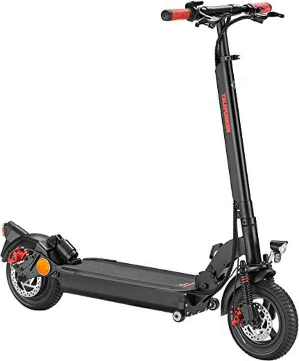 Telefunken Synergie S950 E-Scooter mit Straßenzulassung ABE (13 Ah / 350 Watt / 50 km / 20 km/h) inkl. 10″ Luftreifen und Scheibenbremsen
